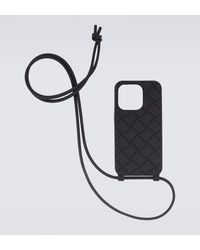 Bottega Veneta - Intreccio Iphone 15 Pro Case With Strap - Lyst