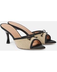 Malone Souliers - X Tabitha Simmons 70 Leather-Trimmed Mules - Lyst