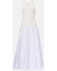 STAUD - Yamila Gathered Maxi Dress - Lyst