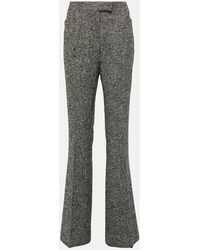 Tom Ford - High-rise Tweed Wool Flared Pants - Lyst