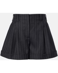 Givenchy - Pinstripe Wool Shorts - Lyst