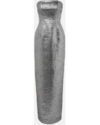 Emilia Wickstead - Laelia Jacquard Bustier Gown - Lyst