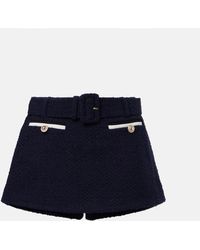 Self-Portrait - Belted Boucle Skort - Lyst