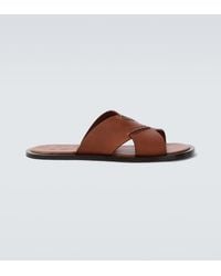 Loewe - Paula's Ibiza Flex Leather Sandals - Lyst