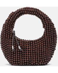 STAUD - Sac Reef Small En Cuir A Perles Fantaisie - Lyst