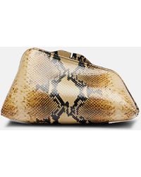 The Attico - 8.30 Pm Snake-Effect Leather Clutch - Lyst