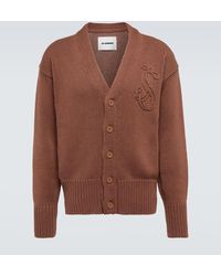 Jil Sander - Embroidered Knitted Cardigan - Lyst