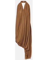Magda Butrym - Draped Halterneck Sheer Midi Dress - Lyst