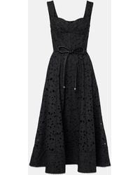 Rebecca Vallance - Kitsu Broderie Anglaise Midi Dress - Lyst