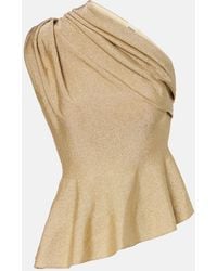 KHAITE - Aimee One-Shoulder Lame Top - Lyst
