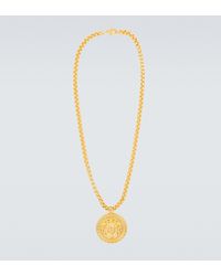 Versace Medusa Gold-plated Necklace - White