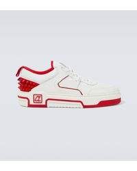 Christian Louboutin - White/Red Astroloubi Sneakers - Lyst