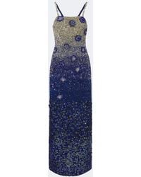 La Fuori - Sapphire Stardust Embellished Gown - Lyst