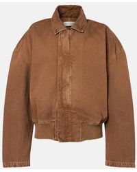SLVRLAKE Denim - Harlem Cotton Canvas Bomber Jacket - Lyst