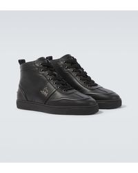 Christian Louboutin - Retero Leather High-Top Sneakers - Lyst