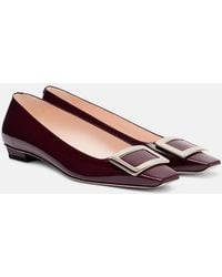 Roger Vivier - Belle Vivier Patent Leather Ballet Flats - Lyst