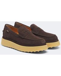 Tod's - Suede Platform Loafers - Lyst