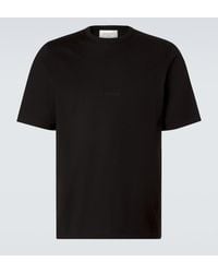 Saint Laurent - Logo Cotton Jersey T-Shirt - Lyst