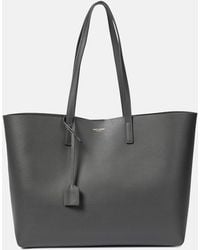 Saint Laurent - E/w Leather Shopper Tote - Lyst