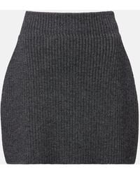 Givenchy - Minifalda En Mezcla De Lana Acanalada - Lyst