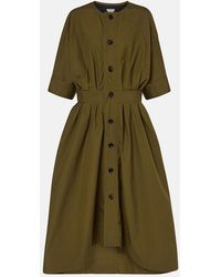 Bottega Veneta - Khaki Canvas Dress - Lyst