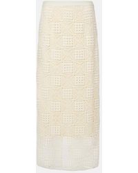 SIR. - Rayure Crochet Cotton Maxi Skirt - Lyst