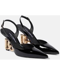 Dolce & Gabbana - Slingback-Pumps Lollo aus Lackleder - Lyst