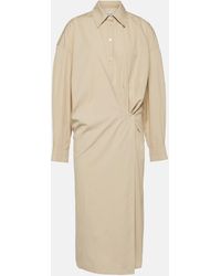 Lemaire - Robe chemise en coton et soie - Lyst