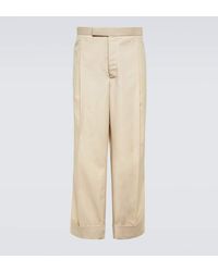 Thom Browne - Tricolor Straight Cotton-blend Pants - Lyst