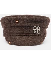 Ruslan Baginskiy - Pierced Wool-Blend Newsboy Cap - Lyst