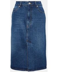 Ami Paris - Denim Pencil Skirt - Lyst