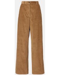Miu Miu - Cotton Corduroy Wide-Leg Pants - Lyst