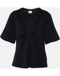Isabel Marant - Zeren Draped Cotton Jersey T-shirt - Lyst