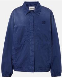 Miu Miu - Cotton Twill Blouson Jacket - Lyst