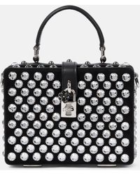 Dolce & Gabbana - Dolce Box Embellished Leather Bag - Lyst