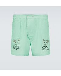 Bode - Shorts See You At The Barn in cotone - Lyst