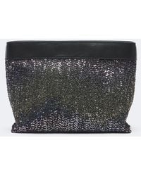 Missoni - Sequined Leather-Trimmed Clutch - Lyst