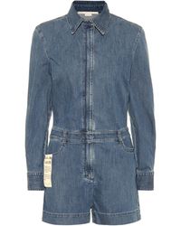 Stella McCartney Stretch Denim Playsuit - Blue
