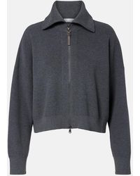 Brunello Cucinelli - Cotton Zip-Up Cardigan - Lyst