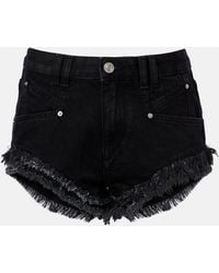 Isabel Marant - Eneidala Faded Denim Shorts - Lyst