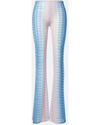 Missoni - Zig Zag High-Rise Semi-Sheer Flared Pants - Lyst