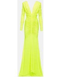 Alex Perry - Ruched Satin Gown - Lyst