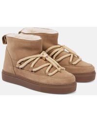 Inuikii - Shearling-Lined Suede Ankle Boots - Lyst