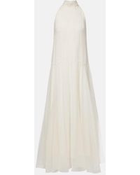 Brunello Cucinelli - Monili Silk Maxi Dress - Lyst