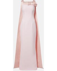 Safiyaa - Harley Caped Crepe Gown - Lyst