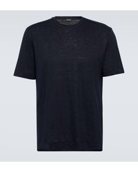 Zegna - Linen Jersey T-shirt - Lyst