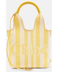Chloé - Stripy Mini Jacquard Top-Handle Bag - Lyst