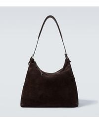 Lemaire - Belted Suede Shoulder Bag - Lyst