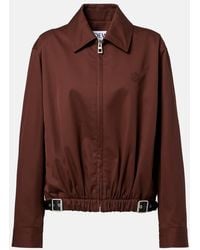 Loewe - Belted Cotton And Silk Twill Blouson - Lyst