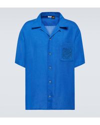 Loewe - Paula's Ibiza Anagram Linen Shirt - Lyst